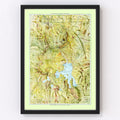 Vintage Map of Yellowstone National Park 1898