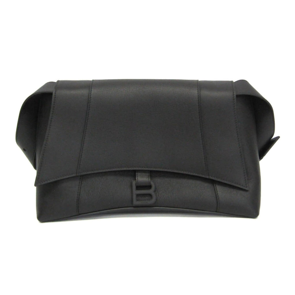 Balenciaga // Leather Downtown Medium Shoulder Bag // Black // Pre-Owned