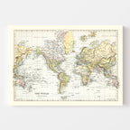 Vintage Map of the World 1892