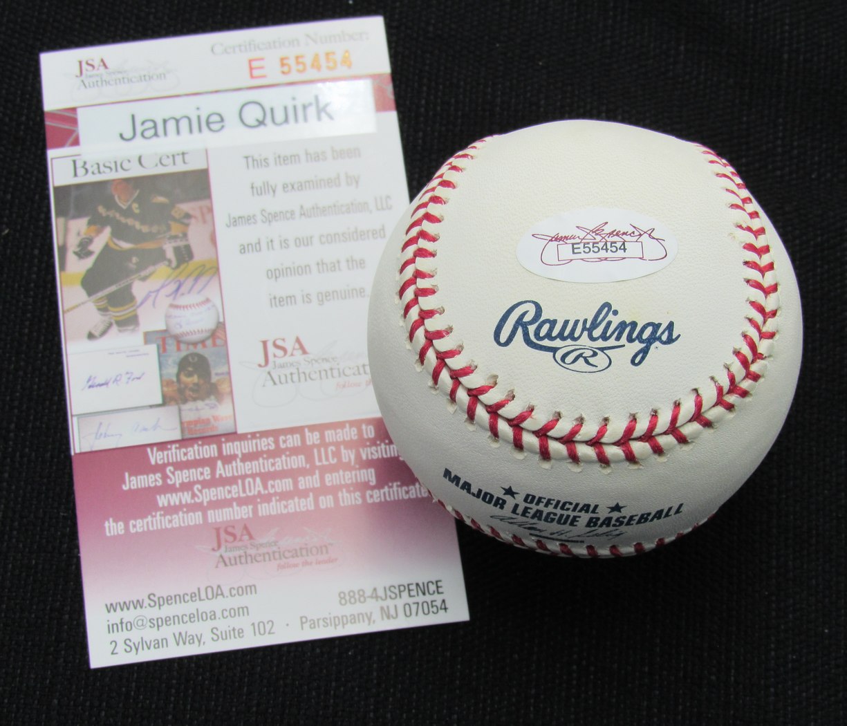 Jamie Quirk Signed/Auto Yankees 100th OML Baseball JSA  186775