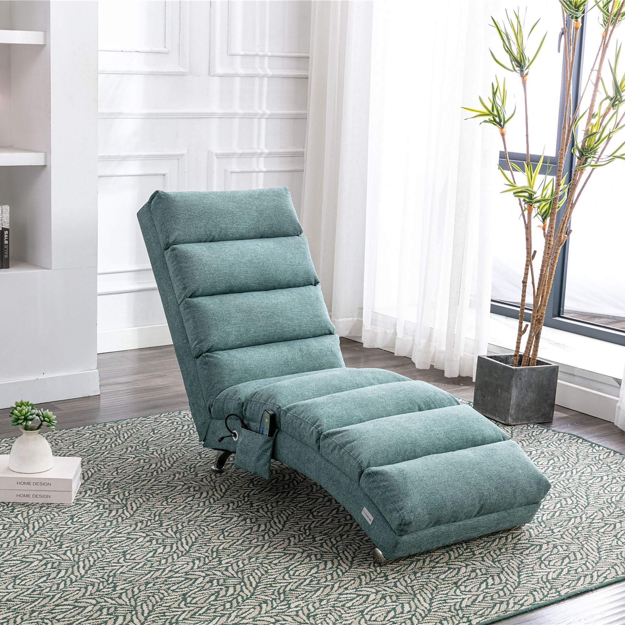 Massage Chaise Lounge Indoor, Ergonomic Electric Massage Lounger