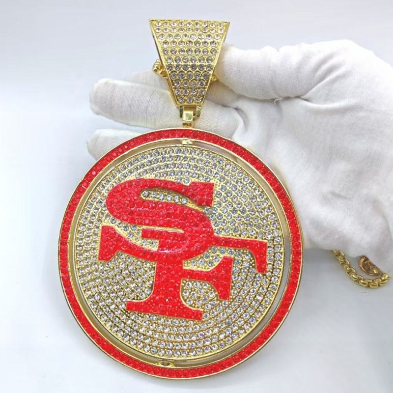 Rotating Sports Team Logo Pendant Necklace –  Perfect Gifts for True Fans