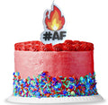 Hot as F#%K Flame #AF Birthday Candle - Funny Cake Topper & Gag Party Decoration