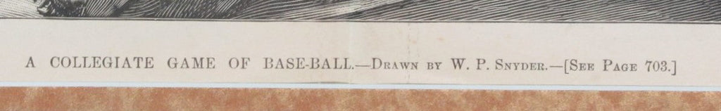 Vintage 1800's Harper's Weekly Newspaper Baseball Photo Framed 190159