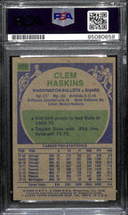 Clem Haskins Autographed 1975-76 Topps Card #173 Bullets PSA/DNA 184837