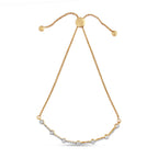 14K Gold Plated Sterling Silver 1/3 Cttw Diamond Slider Link Bolo Bracelet