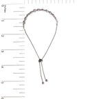 .925 Sterling Silver 1/10 Cttw Diamond Heart Link Bolo Bracelet (I-J Color, I2-I3 Clarity)