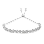 .925 Sterling Silver 1/4 cttw Round-cut Diamond Bolo Bracelet (I-J Color, I3 Clarity)
