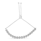 .925 Sterling Silver 1/4 cttw Round-cut Diamond Bolo Bracelet (I-J Color, I3 Clarity)
