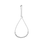 .925 Sterling Silver 1/4 Cttw Diamond Marquise Shaped Link 4"-10" Adjustable Bolo Bracelet (I-J Color, I1-I2 Clarity)