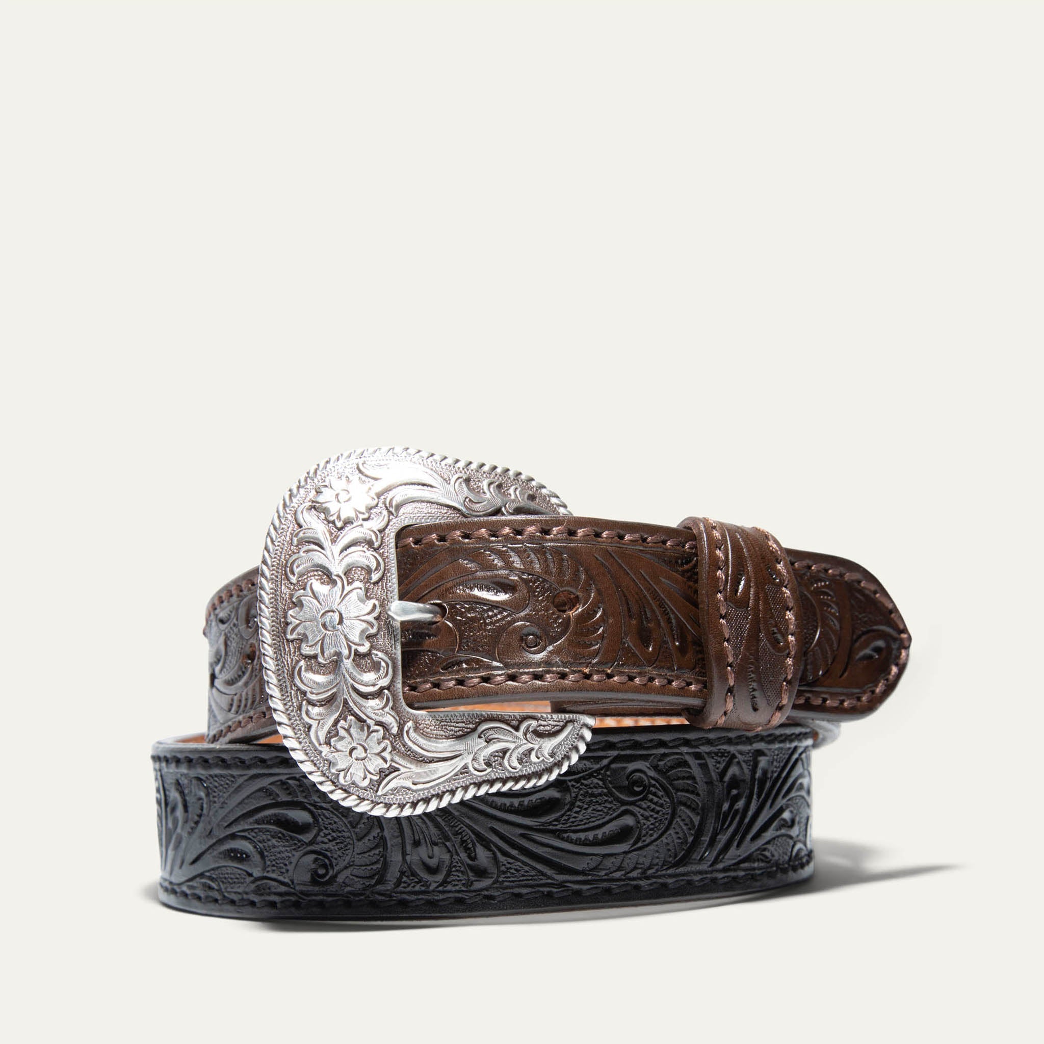 Hand-Tooled Western Billet Belt