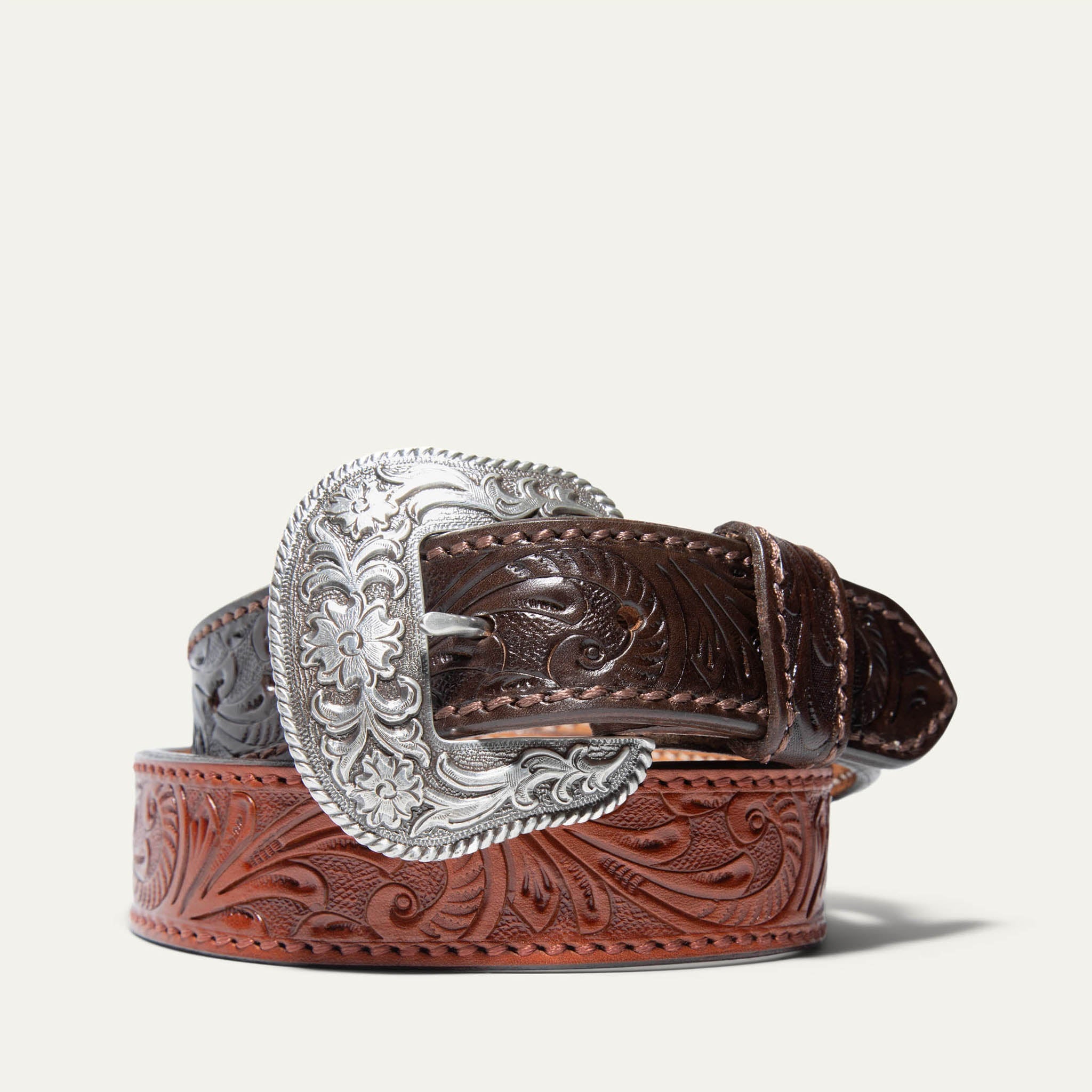 Hand-Tooled Western Billet Belt