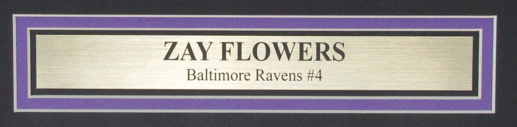 Zay Flowers Signed 16x20 Photo Baltimore Ravens Framed Beckett 186172