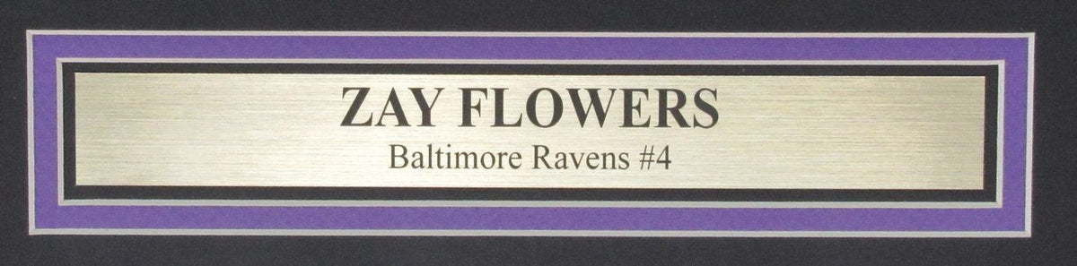 Zay Flowers Signed 16x20 Photo Baltimore Ravens Framed Beckett 186172