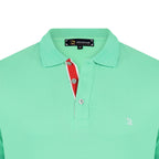 Ross Short Sleeve Polo Shirt // Mint + Ecru