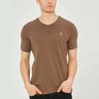 Alex V-Neck Shirt // Brown