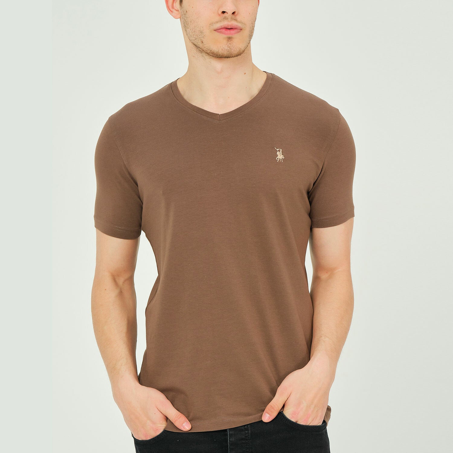 Alex V-Neck Shirt // Brown