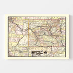 Vintage Map of Denver & Rio Grande Railroad System 1883