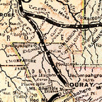 Vintage Map of Denver & Rio Grande Railroad System 1883