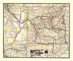 Vintage Map of Denver & Rio Grande Railroad System 1883