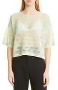 Club Monaco Boxy Lace Top in Green, Size Small