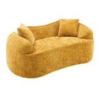 Curved 2 Person Compress Sofa With Armrests