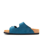 Bali Nubuck Leather Two-Strap Sandal // Navy