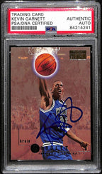 Kevin Garnett HOF Signed/Auto 1996-97 Skybox Card #67 Wolves PSA/DNA 193459