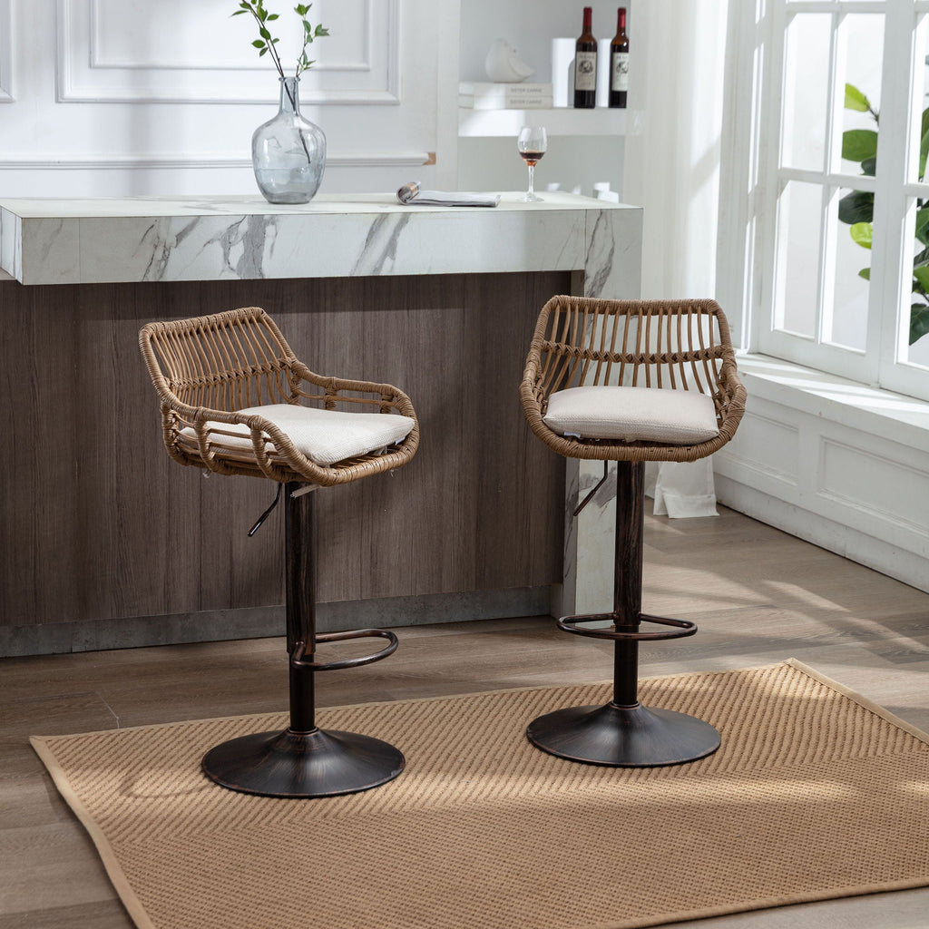 Modern Swivel Bar Stools Adjustable Counter Chairs