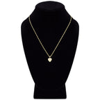 Cubic Zirconia 14K Gold Filled Circled Heart Pendant Necklace Set