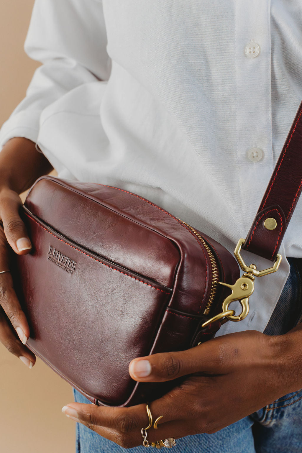 Jane Crossbody Bag | Cherry Leather