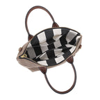 Dot Tote | Chocolate Washed Canvas + Brown Leather