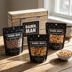 Gourmet Manly Nut Box Gift for Men - 6 Snacks