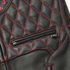Tactical Emerald Men’s Motorcycle Leather Vest