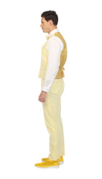 Men's Yellow Double Breasted Seersucker Vest – Grant