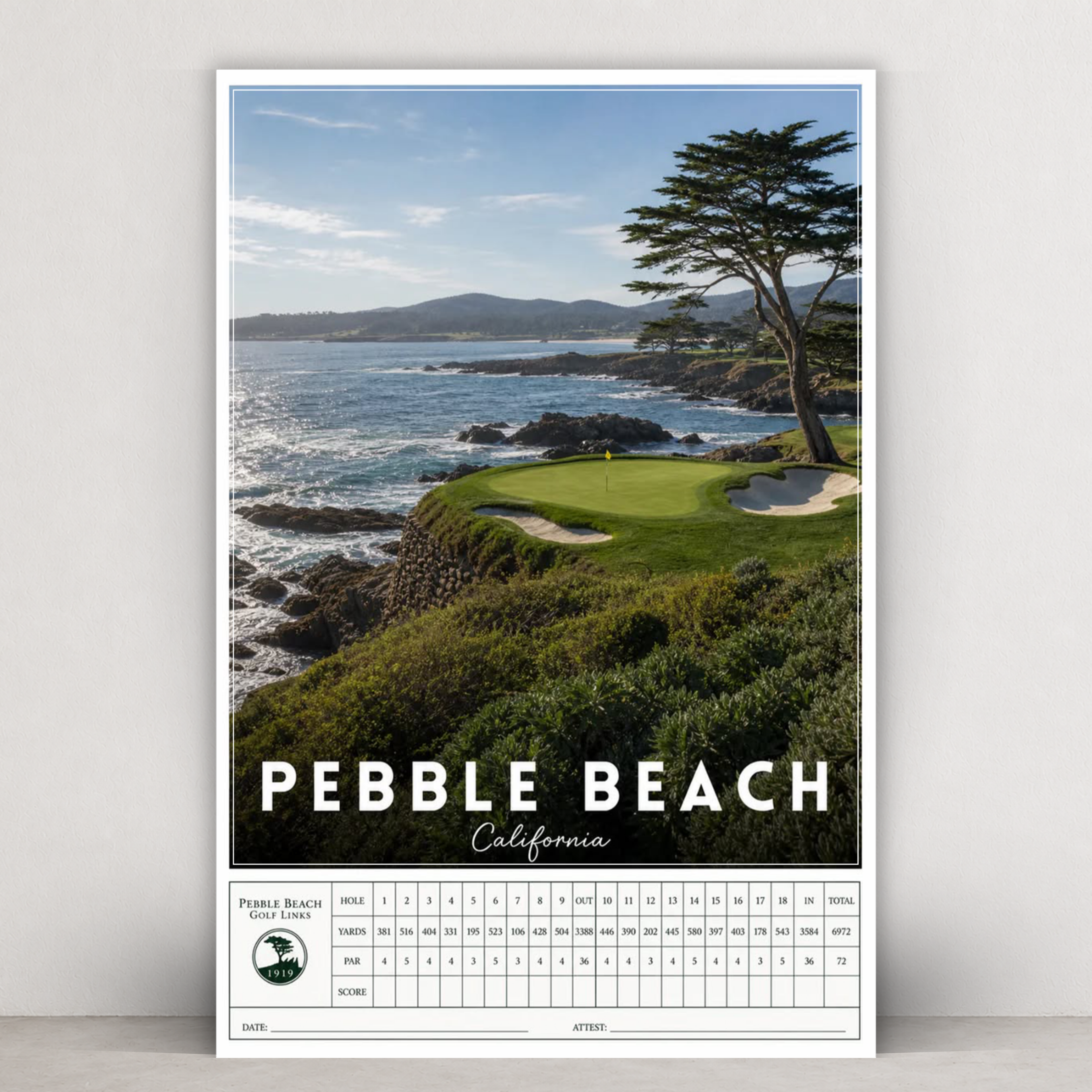 Pebble Beach  - Scorecard