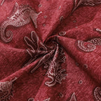 Red Hawaiian Shirt For Men Seahorses Shirt Button-down Short Sleeve 100% Cotton Shirt