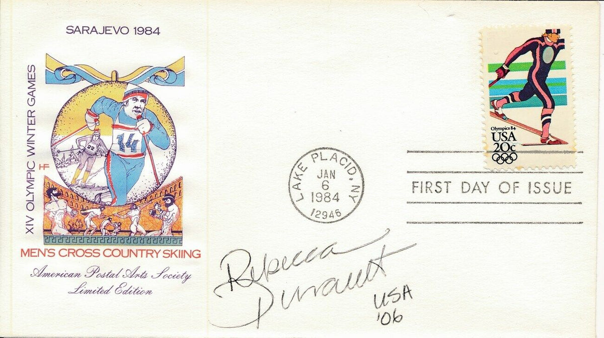 Rebecca Dussault Olympic X Country Skier Signed 1984 First Day Cover/FDC 151297