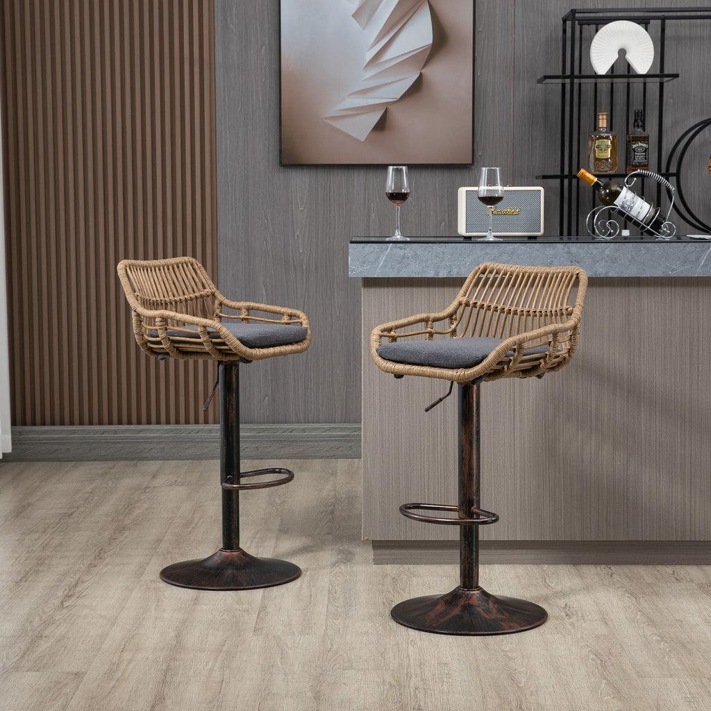 Modern Swivel Bar Stools Adjustable Counter Chairs