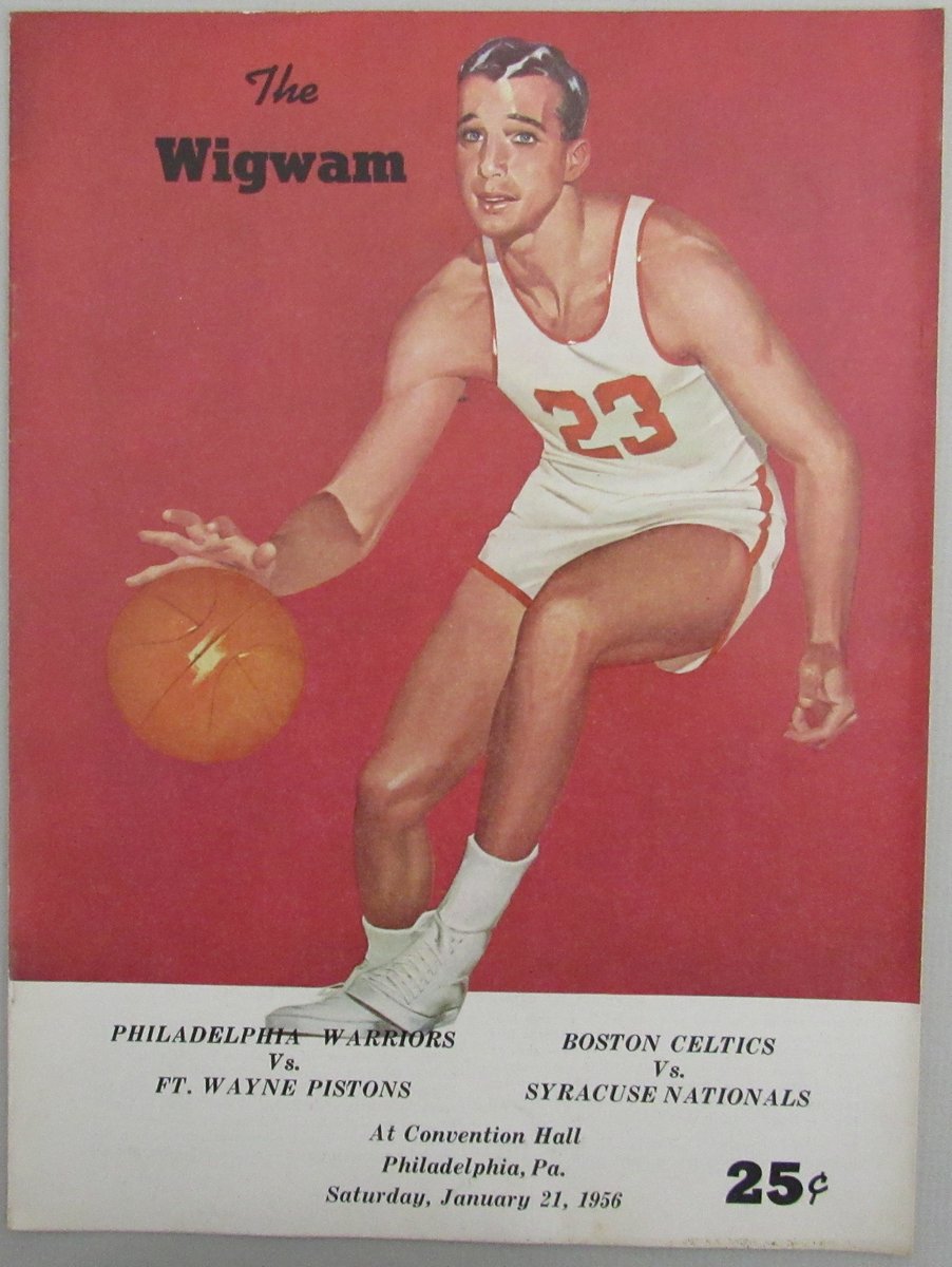 January 21, 1956 Warriors vs. Pistons & Celtics vs. Nationals NBA Program 192252