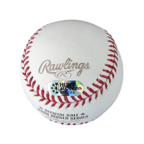 Jayson Werth Signed/Inscr 2008 World Series Baseball Phillies Hunt Holo 190083
