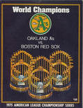 1975 ALCS A's V. Red Sox Official Baseball Program 128932