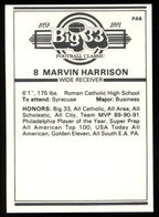 1991 Big 33 Football Classic Marvin Harrison #PA6 Pennsylvania