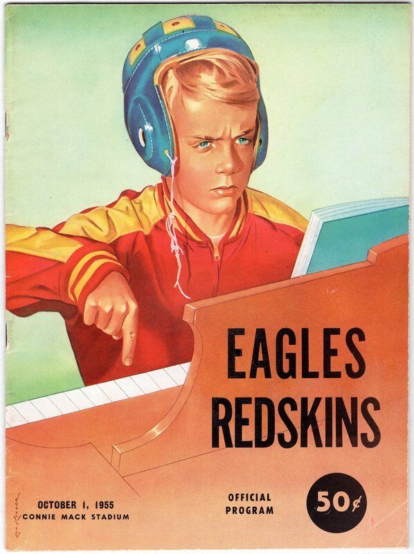 Philadelphia Eagles Washington Redskins 1955 Official Game Program 130486