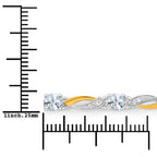 0.74 Carat Genuine Aquamarine and White Sapphire .925 Sterling Silver Bracelet