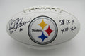Rocky Bleier Signed/Inscribed White Steelers Logo Football Becket Witness 191564