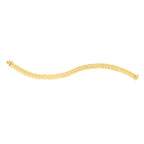 14k Yellow Gold 7 1/2 inch Laurel Leaf Bracelet with Diamond (7.40 mm)