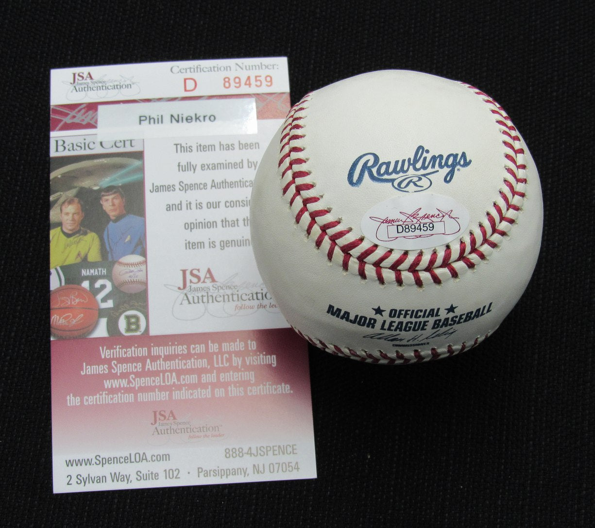 Phil Niekro Signed/Auto Yankees 100th OML Baseball JSA Inscr  186572