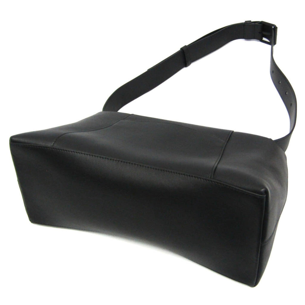 Balenciaga // Leather Downtown Medium Shoulder Bag // Black // Pre-Owned