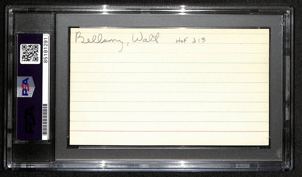 Walt Bellamy HOF Signed/Auto 3x5 Index Card New York Knicks PSA/DNA 188571